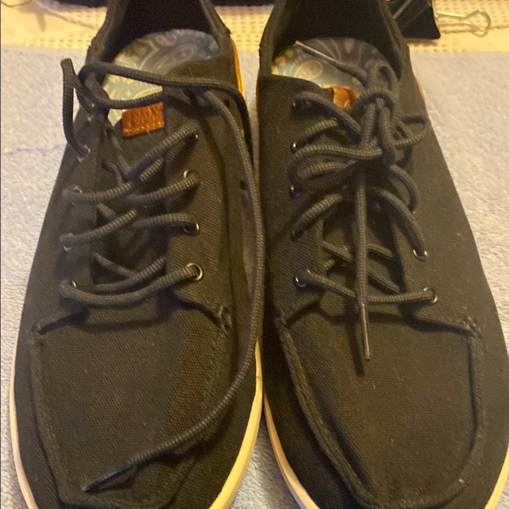 Olukai black ladies shoes